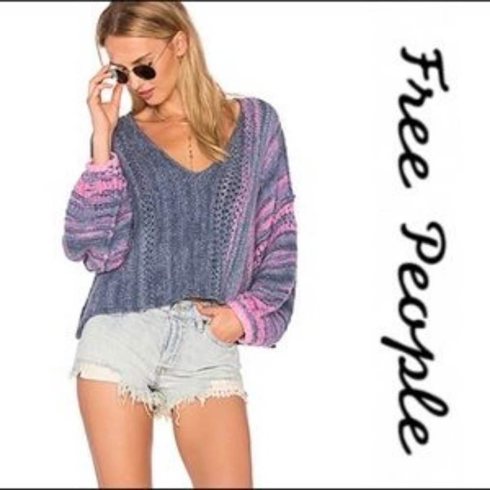 FREE PEOPLE Daisy Blue distressed cut off shorts